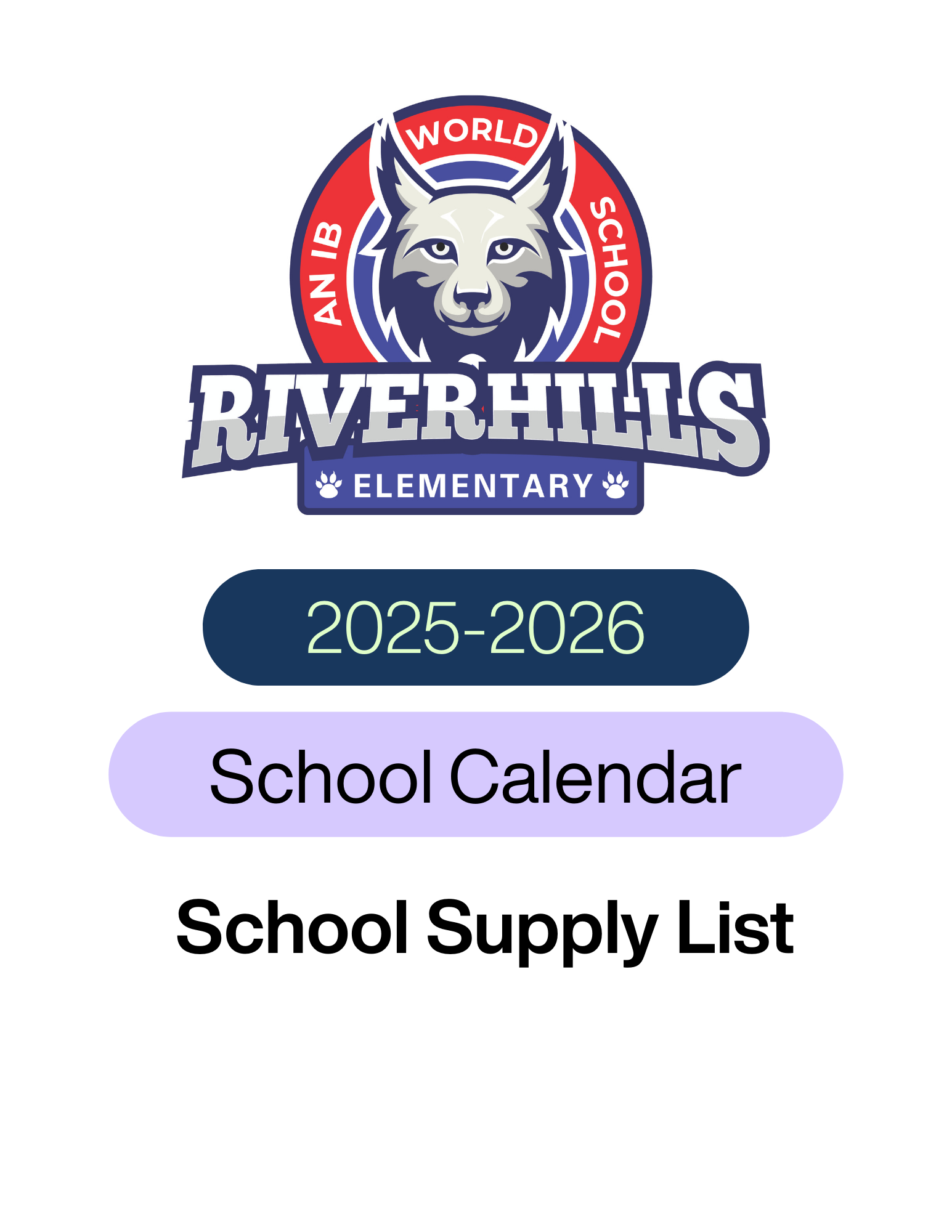  School logo with text